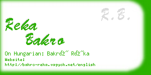 reka bakro business card